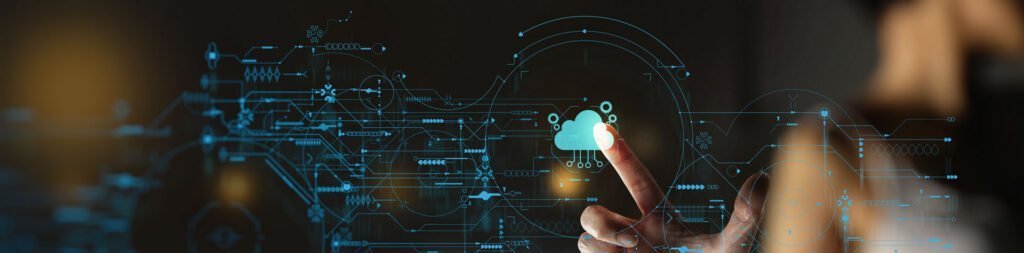 Person interacting with a futuristic holographic interface, showcasing digital graphs and circuit diagram elements.