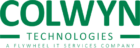 Logo of Colwyn Technologies, a company with a rich history in flywheel IT services, presented in green text on a transparent background.