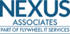 Gradient blue logo of the word "nexus" with horizontal stripes overlay.