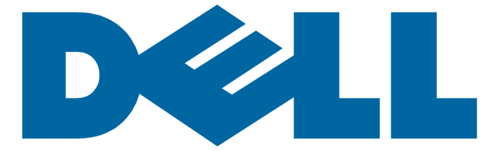 Blue dell logo with stylized slanted "e" representing IT procurement services, on a white background.