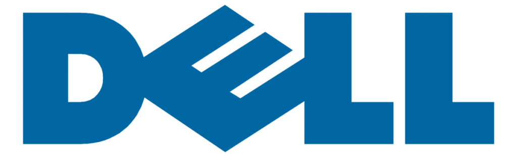 Blue dell logo with stylized slanted "e" representing IT procurement services, on a white background.