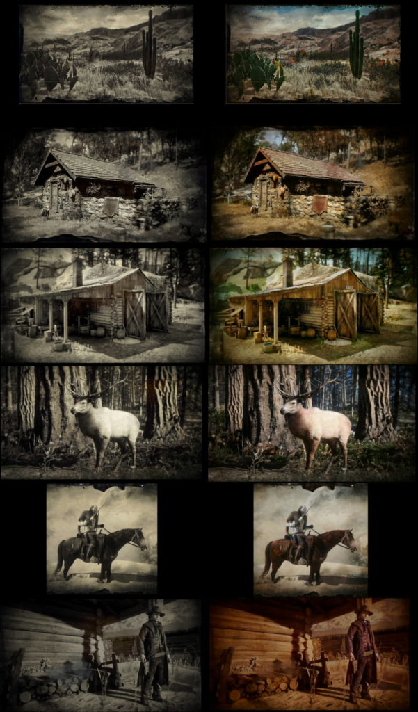 AI colourising examples